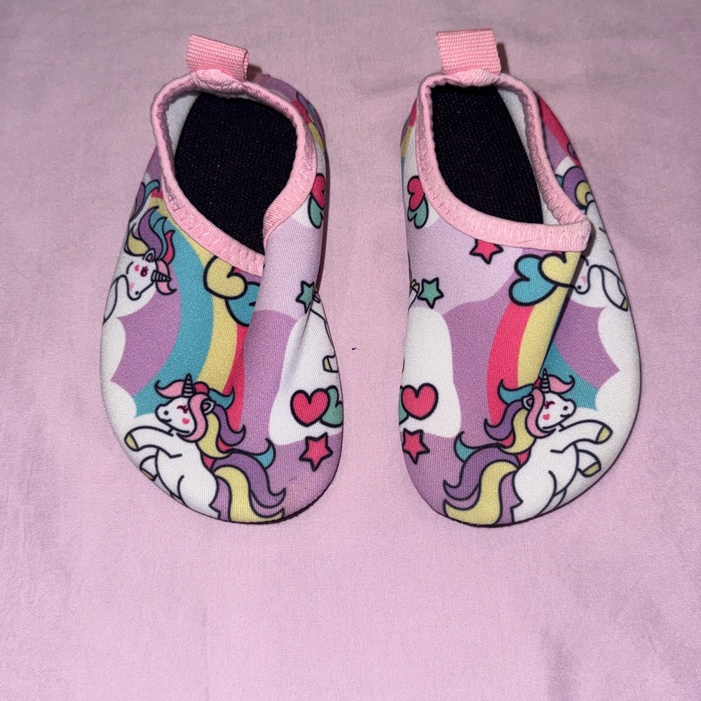 Unicorn Baby water Shoes with Rainbow Design